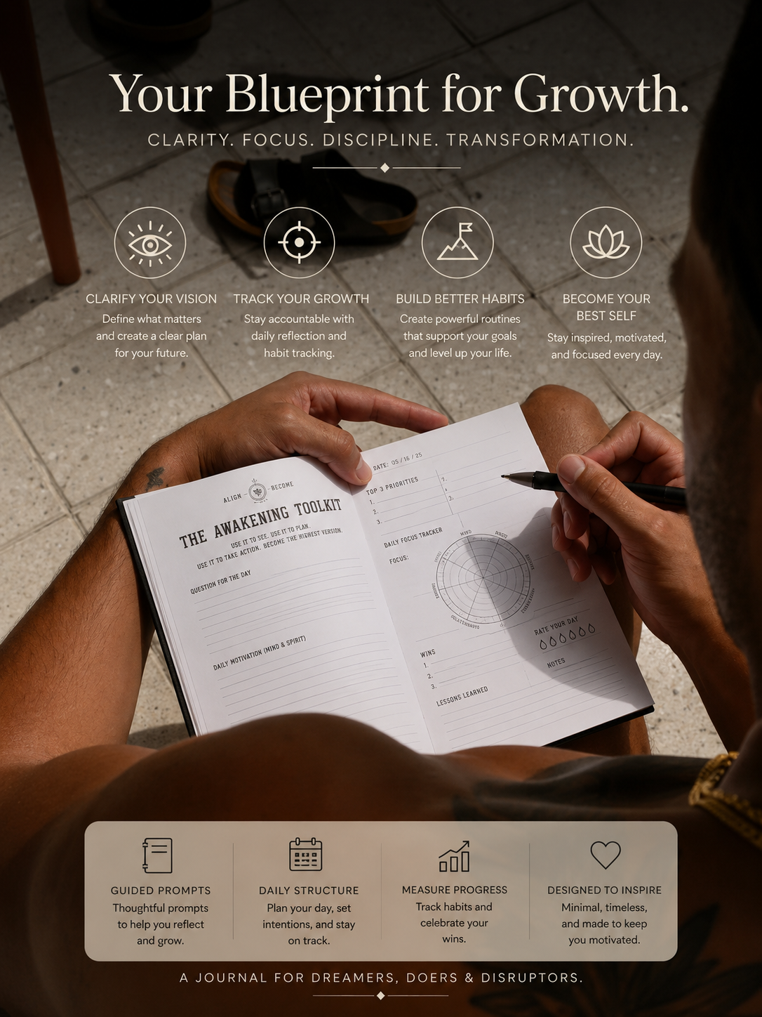 The Awakening Toolkit - Meditation & Self Mastery Guided Journal
