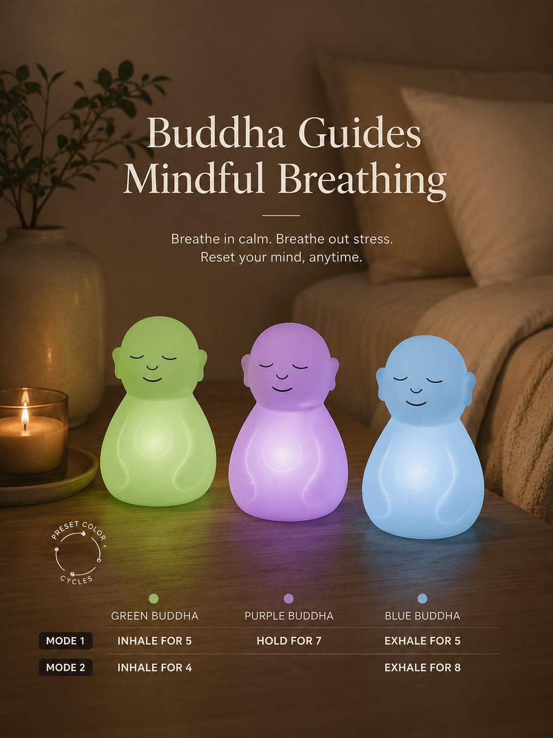 Breathing Buddha™ Mindful Night Light
